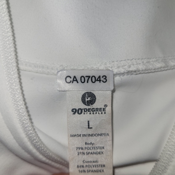 90 degrees by Reflex White Zip Up Performance Jacket L - Picture 7 of 7